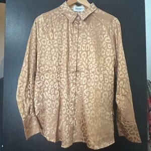 Adora Tan Leopard Print Blouse